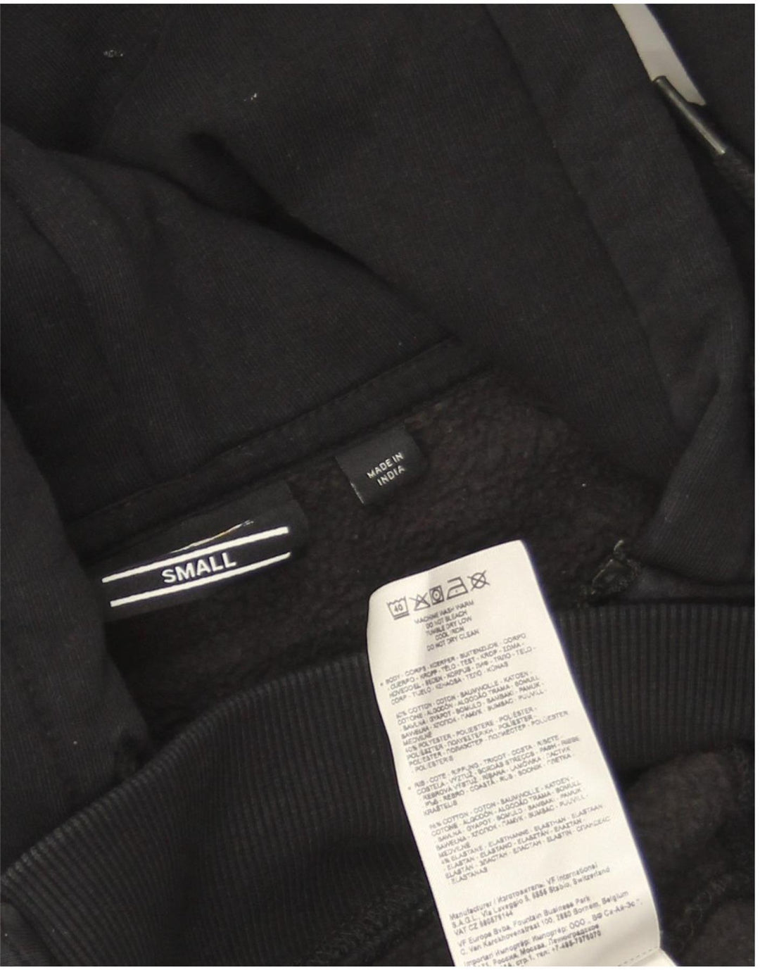 Ανδρικό πουλόβερ με κουκούλα με φερμουάρ Dickies, μικρό μαύρο βαμβακερό