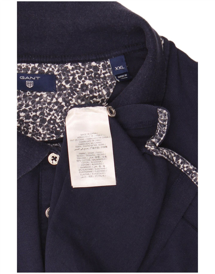 Γυναικείο μπλουζάκι πόλο Gant 2XL Navy Blue βαμβακερό
