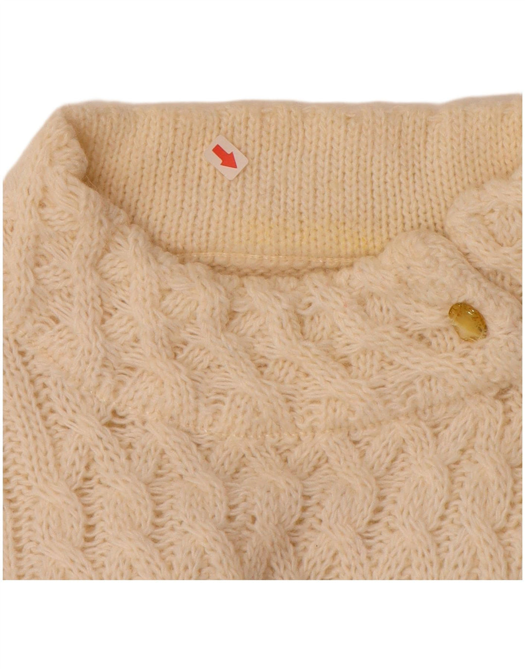 Γυναικείο πουλόβερ με λαιμό χελώνα VINTAGE UK 16 Large Off White