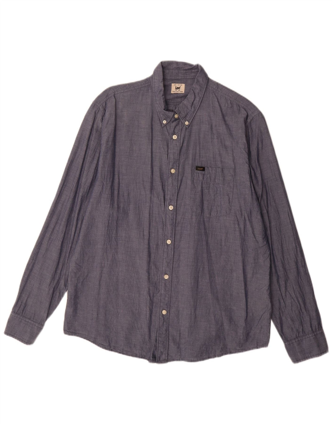 Ανδρικό πουκάμισο Lee XL Navy Blue Cotton