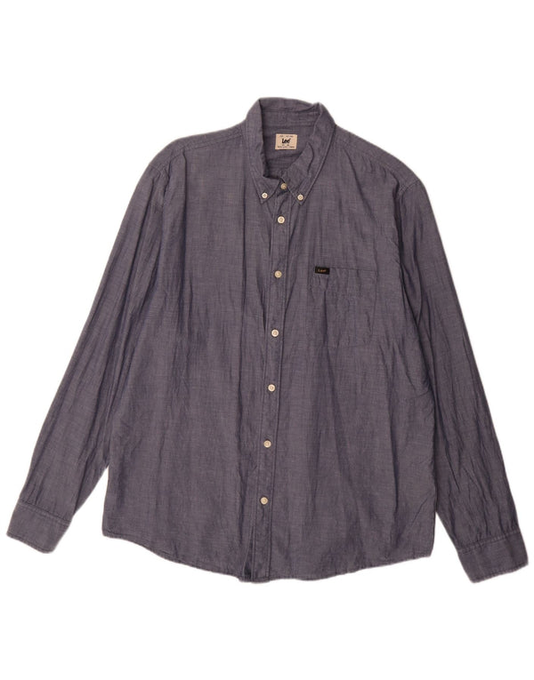 Ανδρικό πουκάμισο Lee XL Navy Blue Cotton