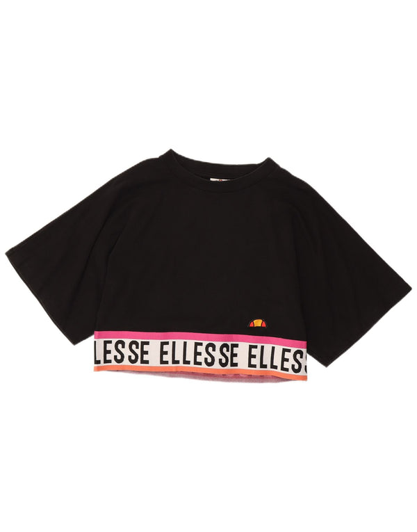 Γυναικείο γραφικό μπλουζάκι Ellesse Heritage Top 10 Small Black Colourblock