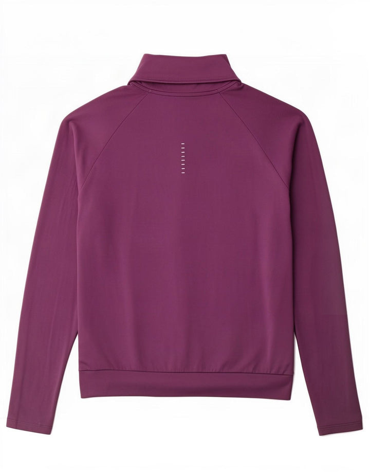 Γυναικεία φόρμα γυμναστικής Nike Dri Fit γραφικό πουλόβερ Top 10 Small Purple
