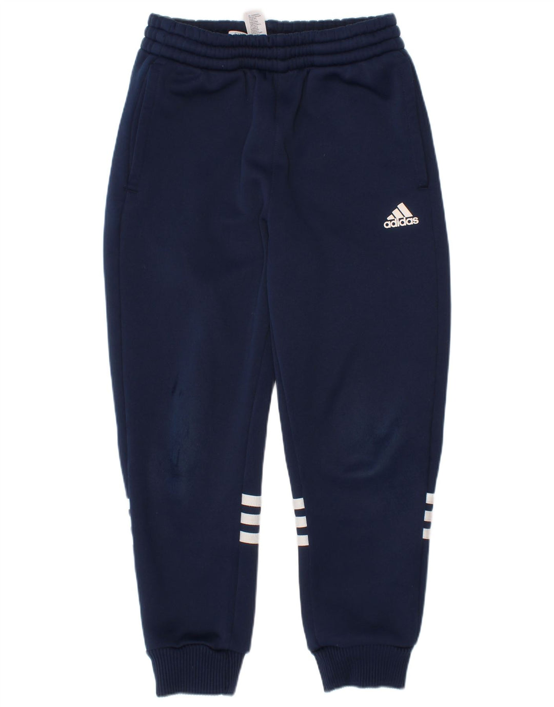 Adidas Boys Tracksuit Trousers Joggers 6-7 Years Navy Blue Polyester
