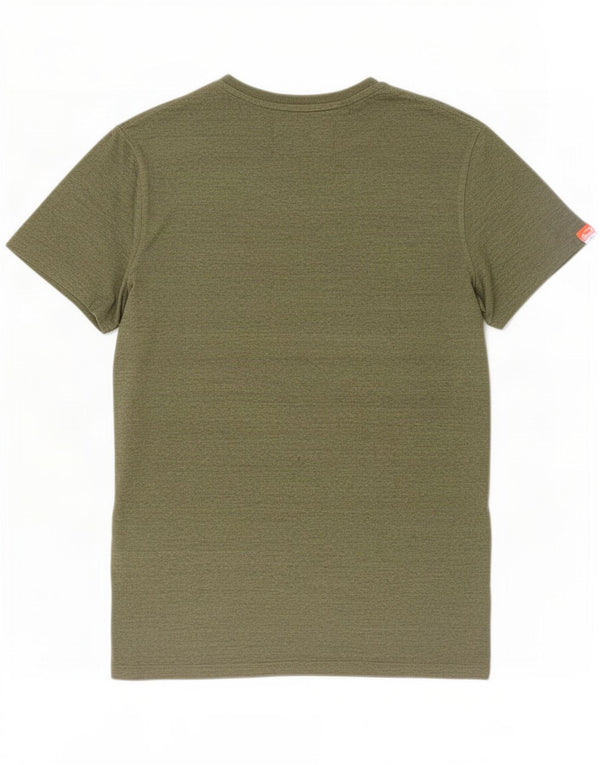 Ανδρικό μπλουζάκι Superdry Top Large Χακί Βαμβακερό