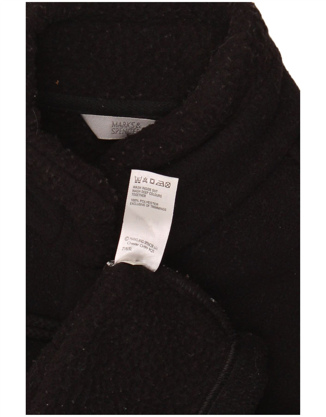 Marks & Spencer Γυναικείο παλτό Duffle UK 20 2XL μαύρο πολυεστέρα