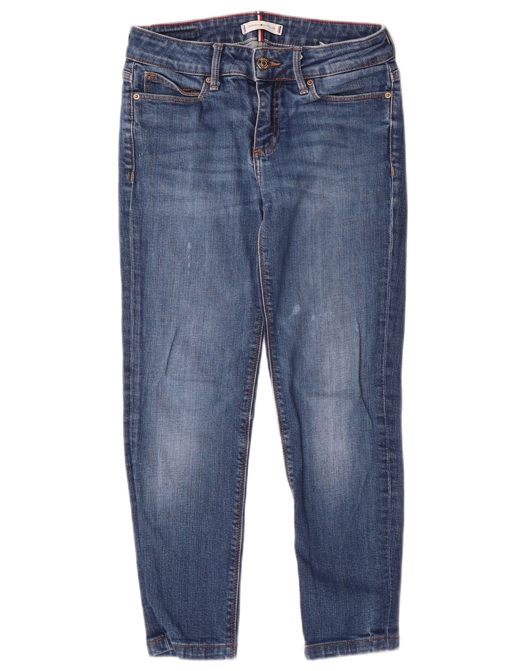 TOMMY HILFIGER Κορίτσια Skinny Jeans 7-8 ετών W24 L23 Μπλε βαμβακερό
