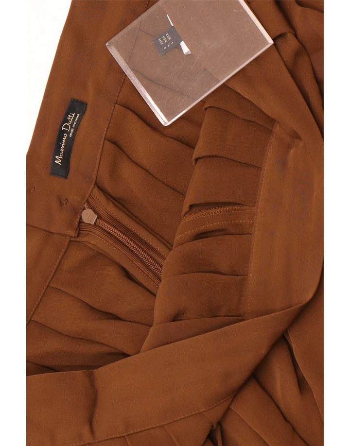Massimo Dutti Γυναικεία Cullotes Παντελόνι Capri Μεγάλο W32 L22 Καφέ Πολυεστέρας