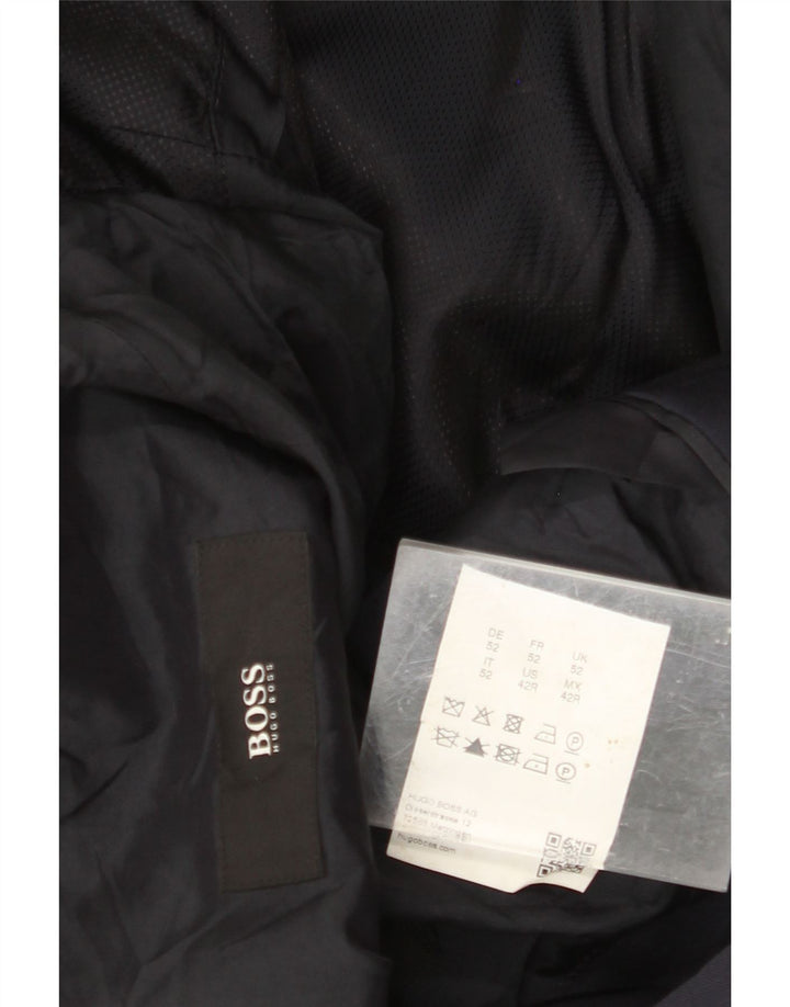 HUGO BOSS Ανδρικό σακάκι μπλέιζερ με 2 κουμπιά EU 52 XL Navy Blue Wool