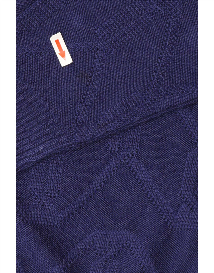 Vintage γυναικεία ζακέτα EU 38/40 Medium Blue Chevron Πολυακρυλικό