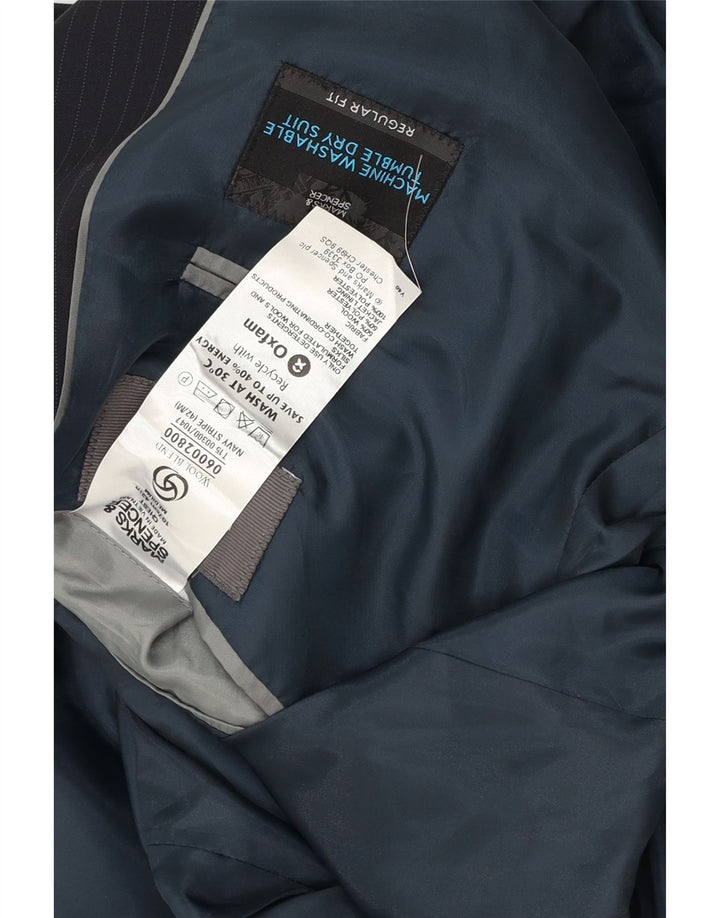 Marks & Spencer Ανδρικό σακάκι με 2 κουμπιά μπλέιζερ UK 42 XL Navy Blue Pinstripe