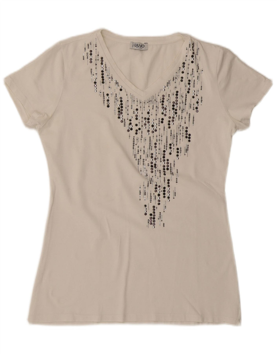 LIU JO Γυναικείο T-Shirt Milano Top UK 12 Medium White