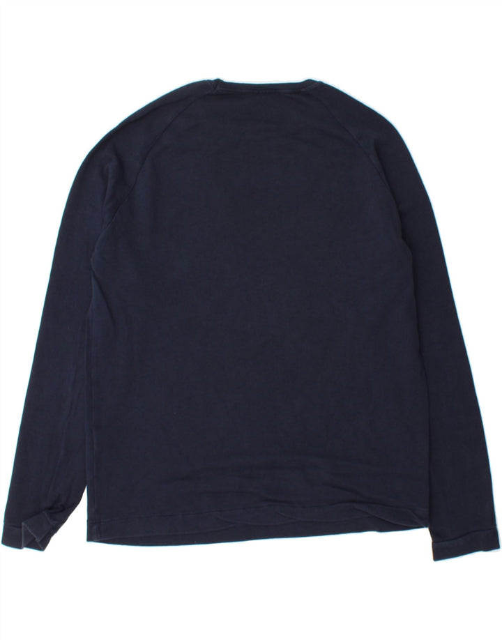 ZARA Womens Oversized Sweatshirt Jumper UK 10 Small Navy Blue Floral Vintage Zara and Second-Hand Zara from Messina Hembry 