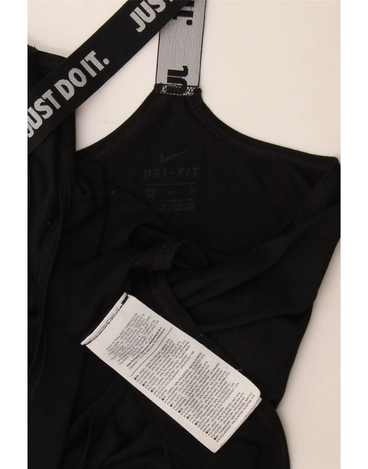 Γυναικείο γιλέκο γραφικών Nike Dri Fit Top UK 12 Μεσαίο μαύρο πολυεστέρα