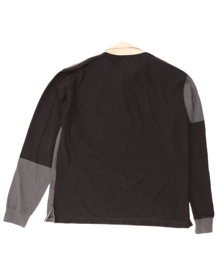 Ανδρικό μακρυμάνικο μπλουζάκι ράγκμπι πόλο Champion με μεσαίο γκρι χρώμα