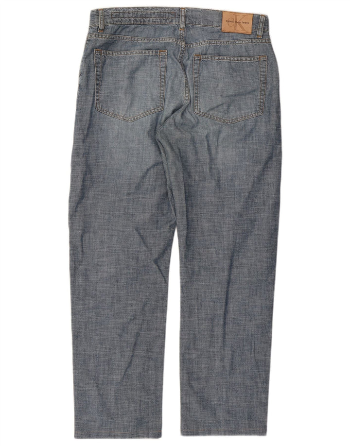Γυναικείο τζιν ίσιο Calvin Klein W32 L27 Μπλε βαμβακερό