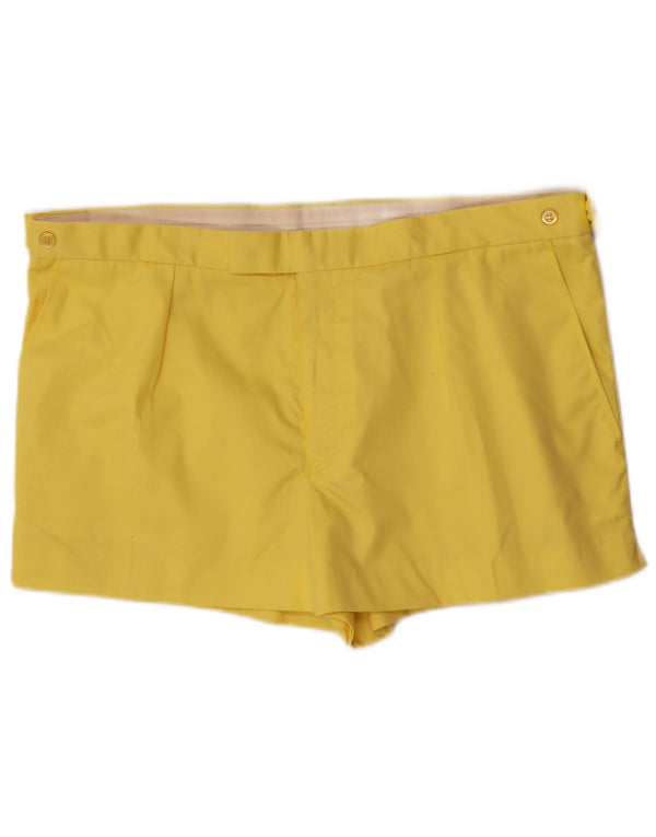 Vintage γυναικείο casual σορτς IT 50 XL W38 Κίτρινο βαμβακερό