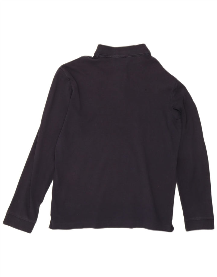 HUGO BOSS Mens Long Sleeve Polo Shirt Medium Navy Blue