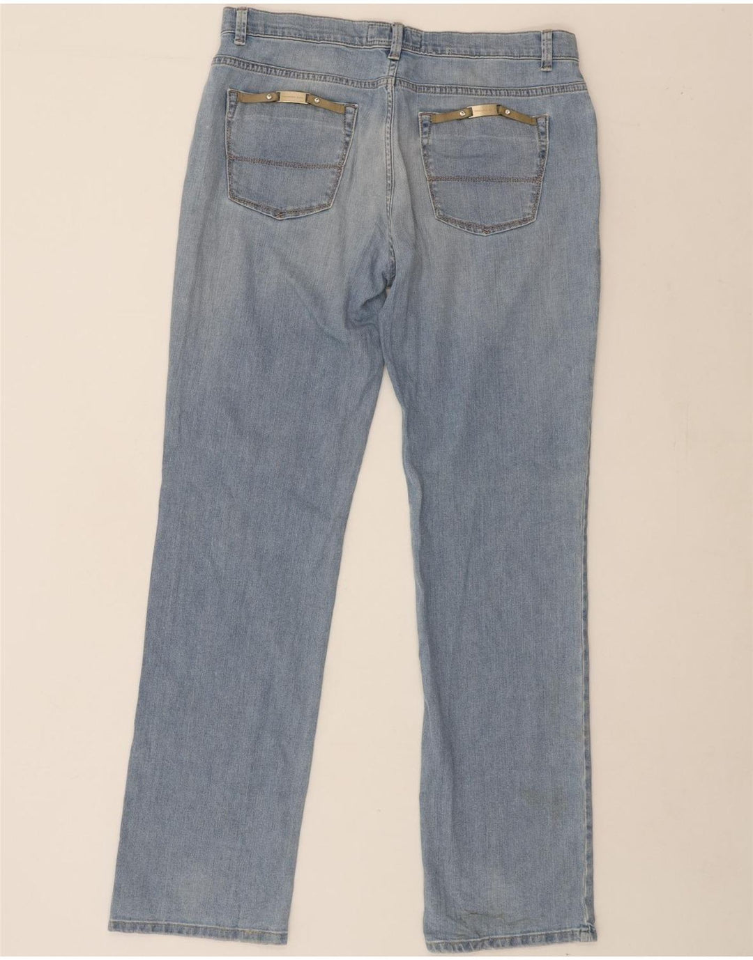 TRUSSARDI Womens Straight Jeans W32 L33 Blue Cotton Vintage Trussardi and Second-Hand Trussardi from Messina Hembry 