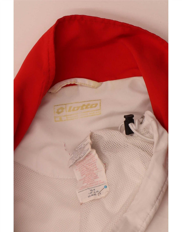 Ανδρική φόρμα Lotto Top Jacket UK 38/40 μεσαίου λευκού χρώματος πολυεστέρας
