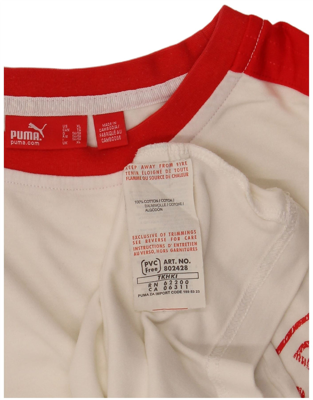 Ανδρικό γραφικό T-Shirt PUMA Top XL Λευκό, βαμβακερό