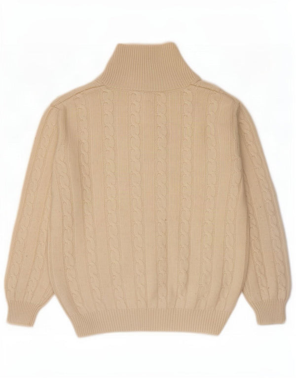 Harmont & Blaine Womens Shawl Neck Jumper Sweater UK 20 2XL Beige Cotton