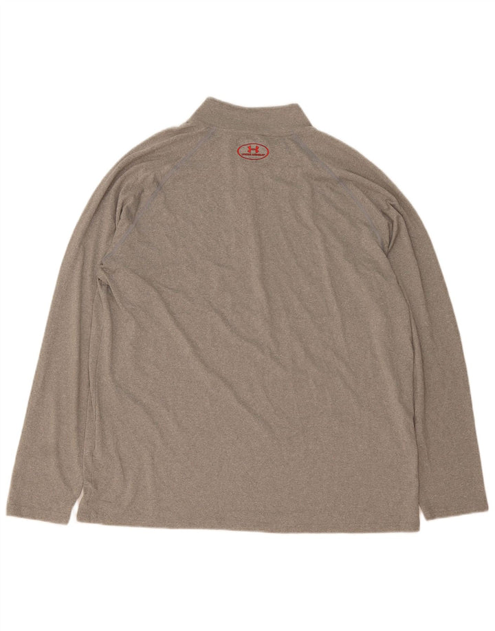 Ανδρική φόρμα πουλόβερ με φερμουάρ Heat Gear Under Armour Top XL Γκρι