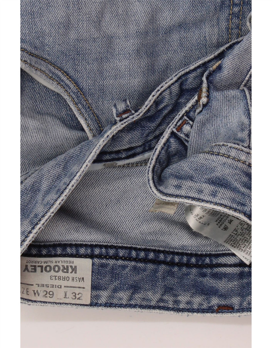 DIESEL Ανδρικό Krooley Regular Carrot Slim Jeans W29 L32 Μπλε βαμβακερό