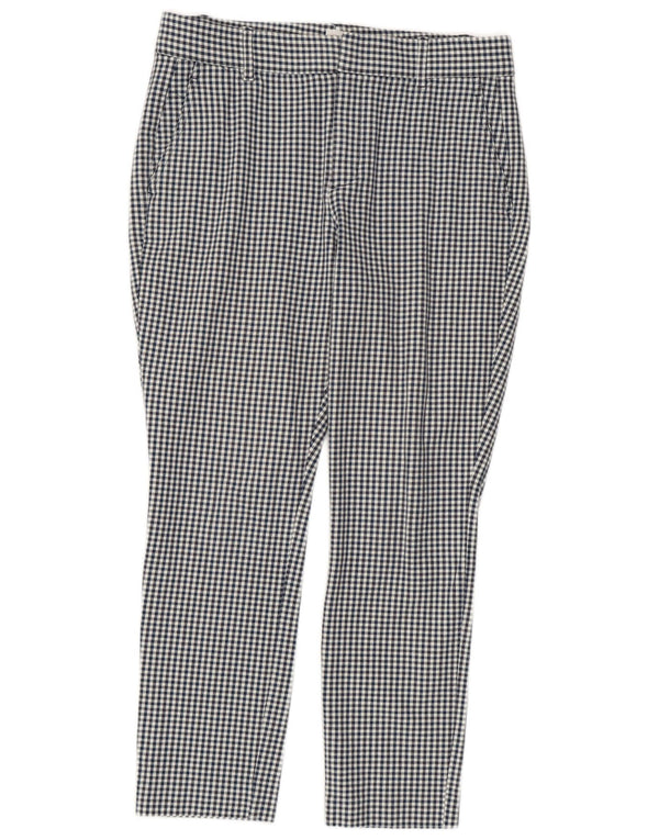 GAP Γυναικείο Skinny Cropped Παντελόνι UK 8 Small W30 L25 Navy Blue Gingham
