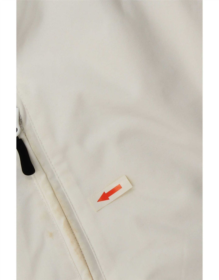 Ανδρικό μπουφάν με κουκούλα Adidas UK 38 Medium White Nylon