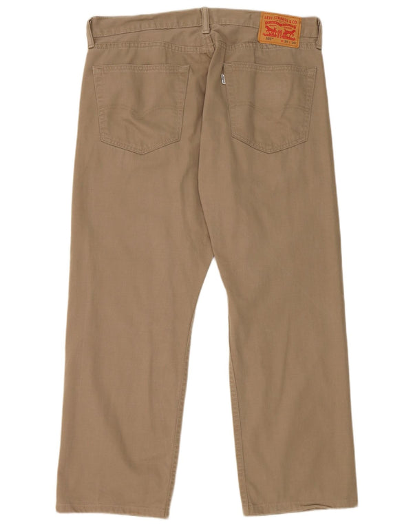 Levi's Mens 505 Regular Fit Straight Casual Παντελόνι W36 L26 Χακί Βαμβακερό