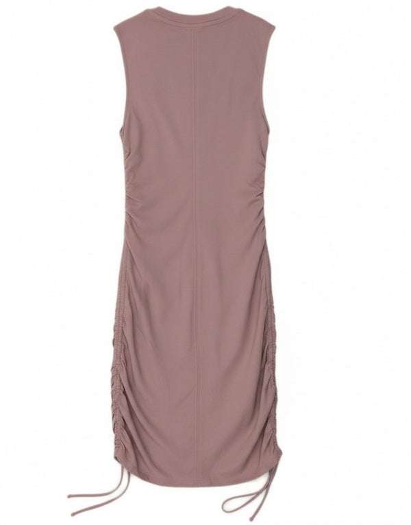 Zara Γυναικείο Αμάνικο Bodycon Φόρεμα UK 12 Medium Purple