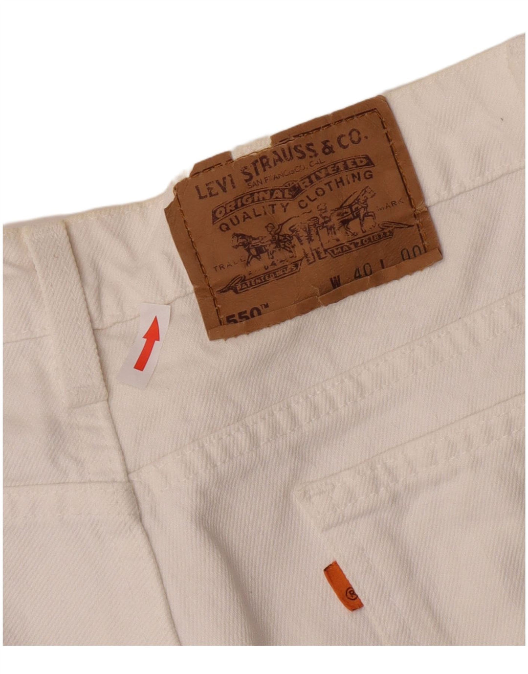 Ανδρικό τζιν σορτς Levi's 550 W40 XL Λευκό βαμβακερό