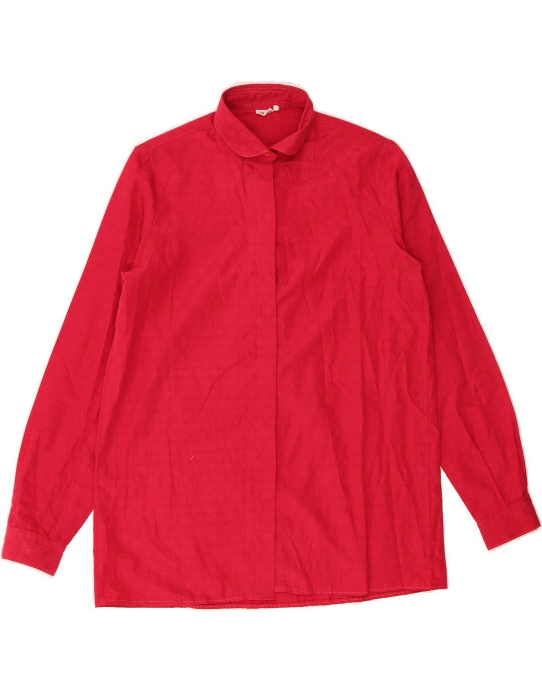 VINTAGE Womens Shirt Blouse UK 14 Medium Red Striped Vintage Vintage and Second-Hand Vintage from Messina Hembry 