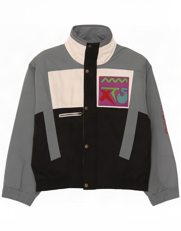 Vintage Ανδρικό Μπουφάν Windbreaker UK 42 XL Γκρι Colourblock