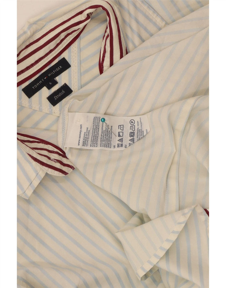 Tommy Hilfiger Γυναικείο Πουκάμισο US 6 Βαμβακερό μεσαίο λευκό ρίγες