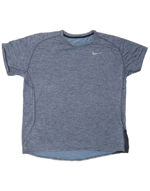 Ανδρικό T-Shirt NIKE Dri Fit Top XL Blue Flecked Polyester