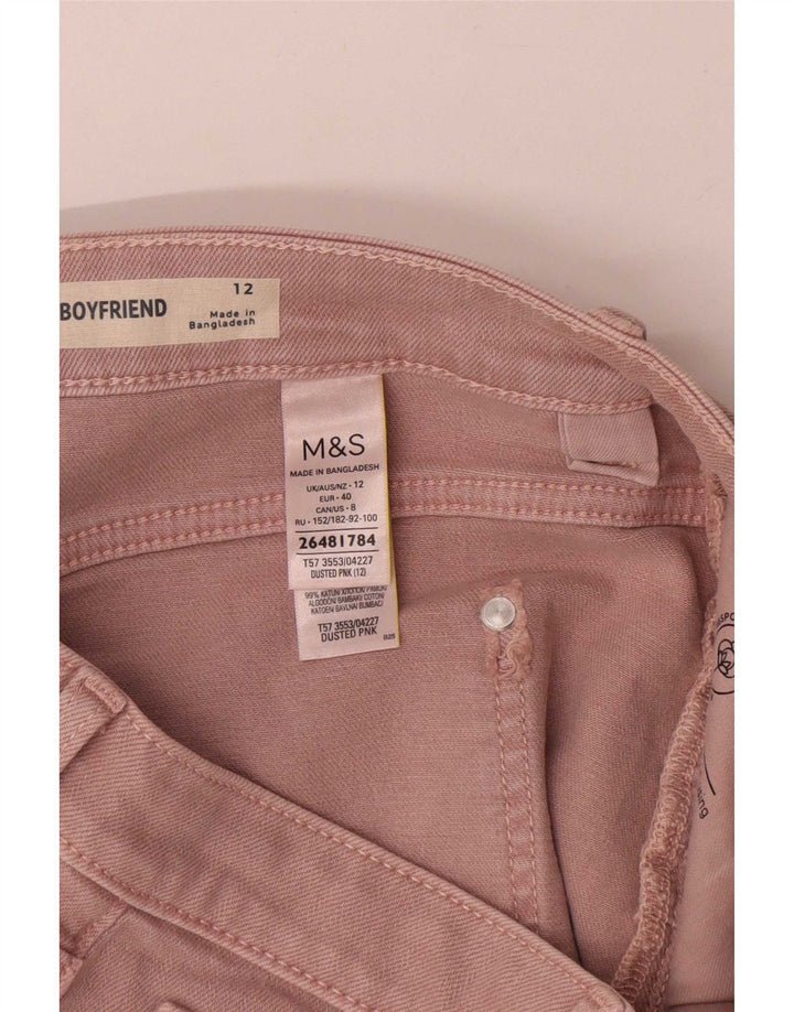 Marks & Spencer Γυναικείο τζιν σορτς UK 12 Medium W30 Ροζ βαμβακερό