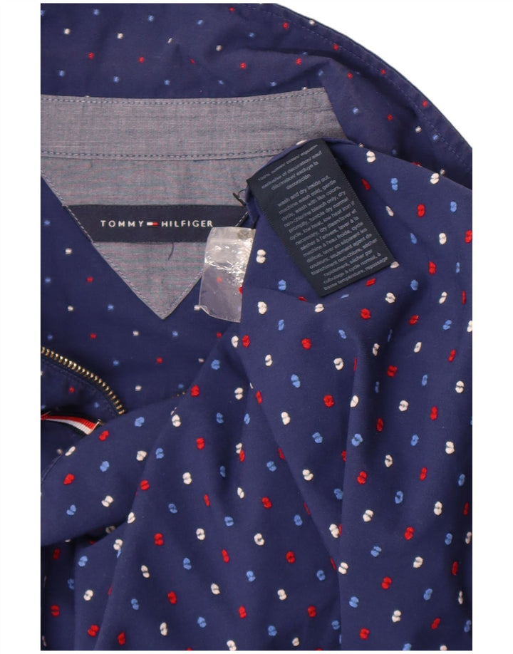Tommy Hilfiger γυναικείο πουλόβερ πουκάμισο Ηνωμένου Βασιλείου 14 μεσαίου μεσαίου μπλε βαμβακερό με στίγματα