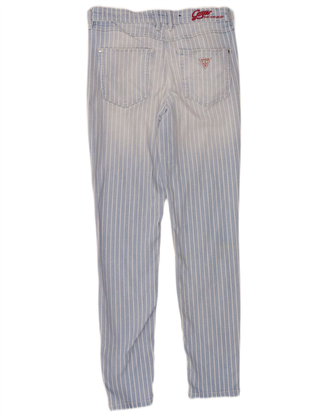 GUESS Γυναικείο Skinny Jeans W28 L28 Blue Pinstripe Βαμβακερό