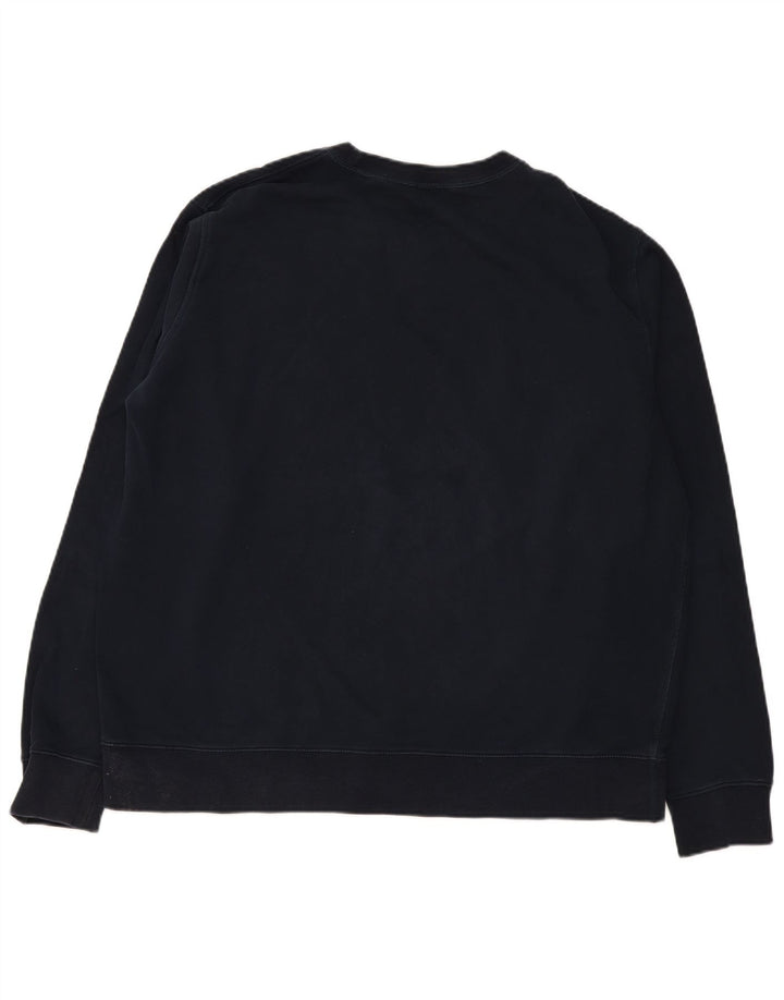 Marks & Spencer Ανδρικό φούτερ με κανονική εφαρμογή Jumper 3XL Navy Blue Cotton