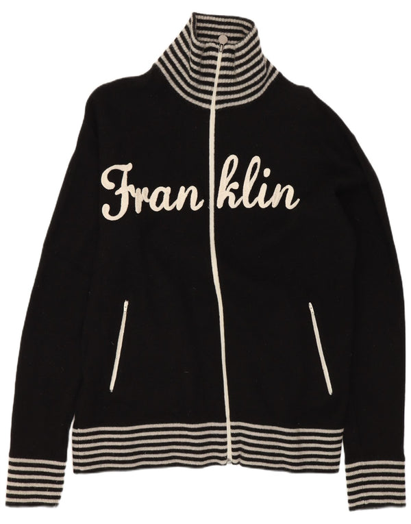 Franklin & Marshall Ανδρικό πουλόβερ γραφικό ζακέτα μεγάλο μαύρο ριγέ μαλλί