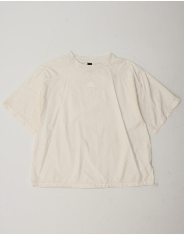 ADIDAS Womens T-Shirt Top UK 18 XL Off White