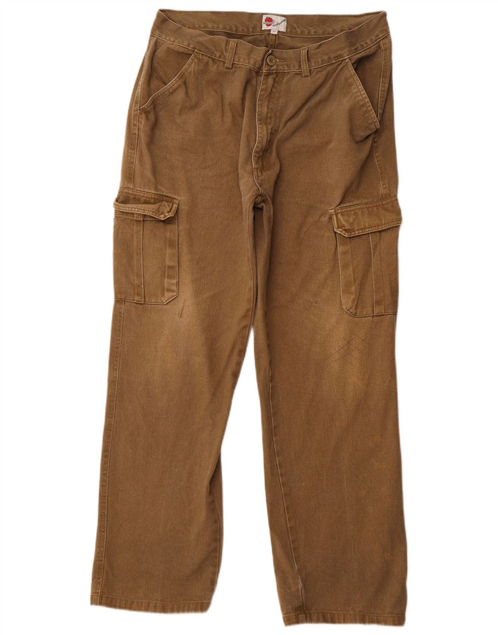 VINTAGE Ανδρικό ίσιο παντελόνι Cargo EU 52 XL W36 L30 Χακί βαμβακερό