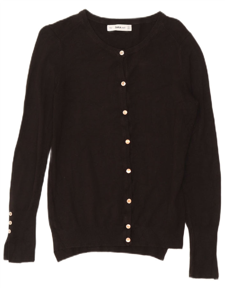Zara Γυναικεία Ζακέτα πουλόβερ UK 10 Small Black Viscose