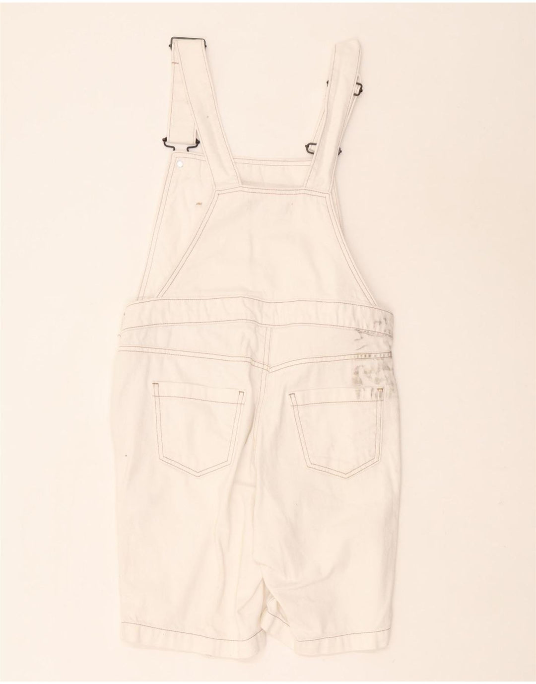 White Stuff Γυναικείο σορτς Dungarees UK 8 Small W30 Λευκό βαμβακερό