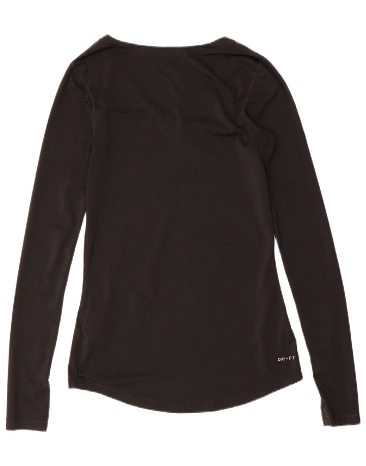 Nike Γυναικείο Dri Fit Μακρυμάνικο UK 8 Μικρός Μαύρος Πολυεστέρας