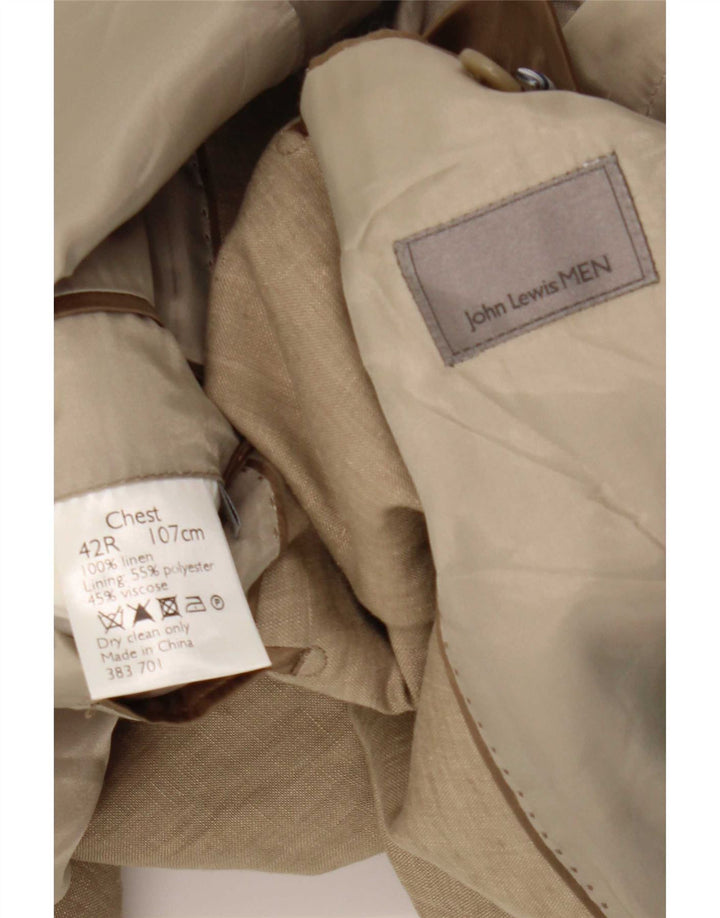 Ανδρικό μπουφάν μπλέιζερ John Lewis UK 42 XL Μπεζ λινό