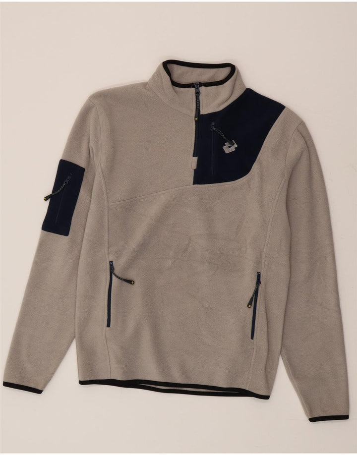 Lotto Ανδρικό φερμουάρ με λαιμόκοψη Fleece Jumper Μεγάλο γκρι χρώμα πολυεστέρας