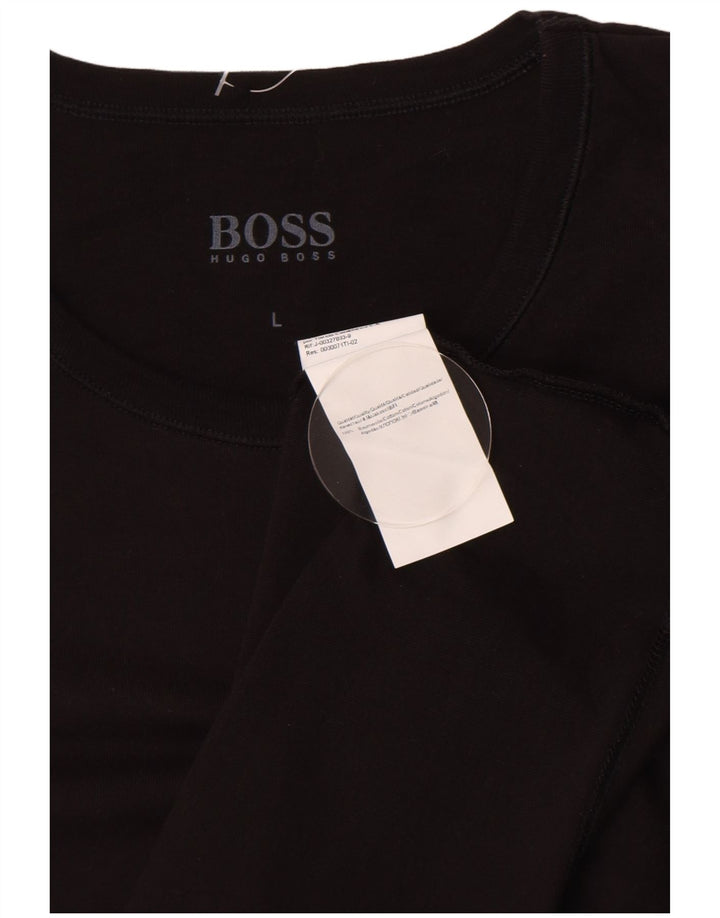 Ανδρικό T-Shirt Hugo Boss Top μεγάλο μαύρο βαμβακερό